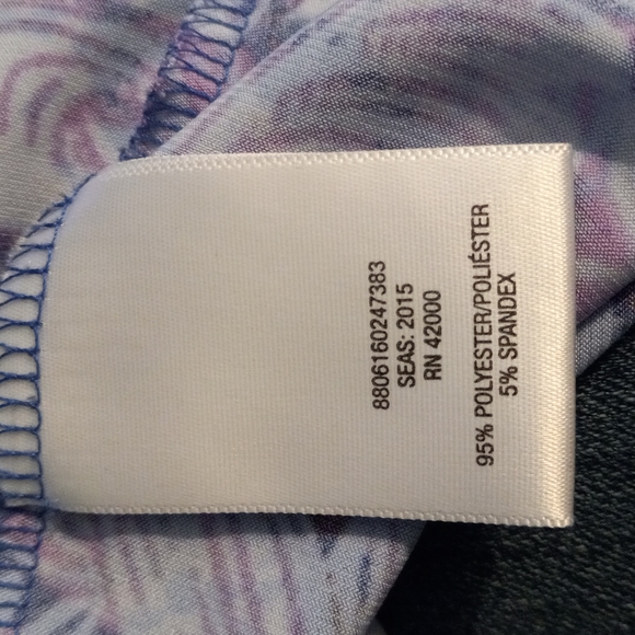 Jaclyn Smith Sz Large Multi Colored Blue/Purple Dress Midi - Picture 7 of 8